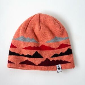 Smartwool Beanie Reversible Mountain Design - Sunset Coral